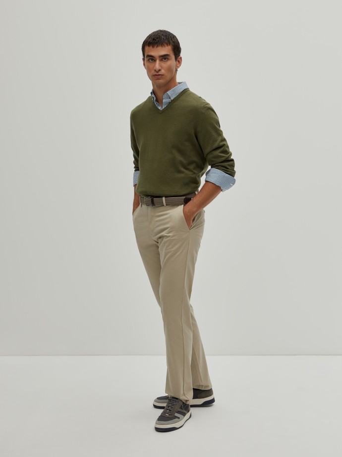 Twill chino pants