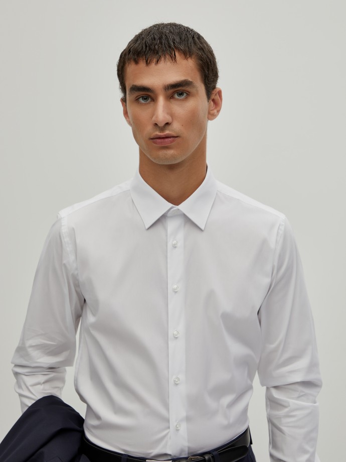 Slim fit plain shirt