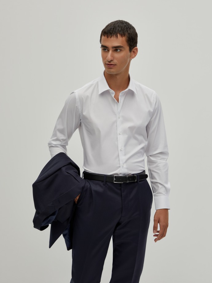 Slim fit plain shirt