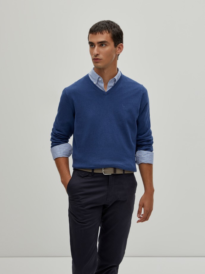 Cotton and cashmere pullover