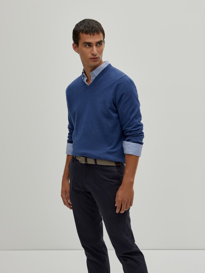 Cotton and cashmere pullover