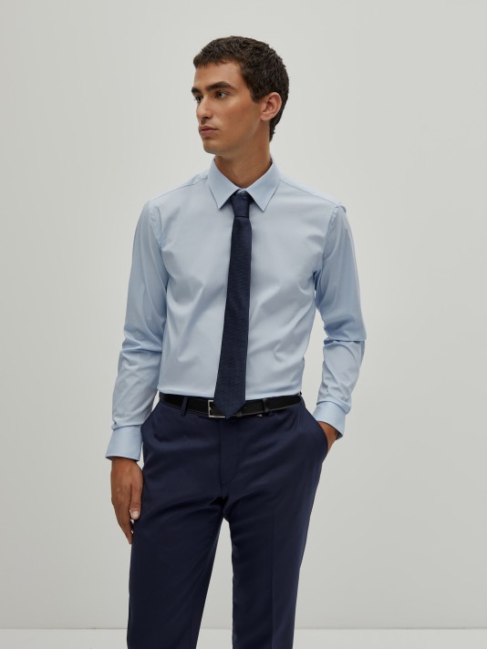 Slim fit plain shirt