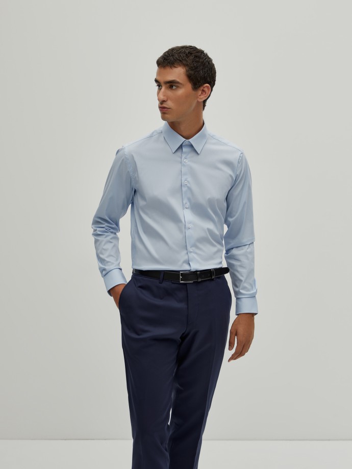 Slim fit plain shirt