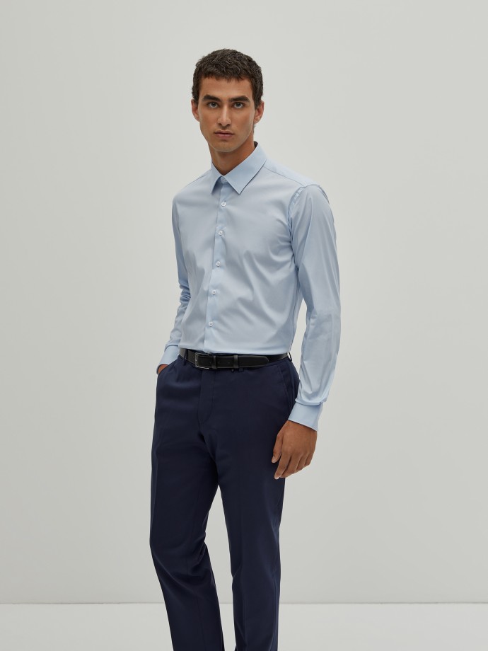 Slim fit plain shirt