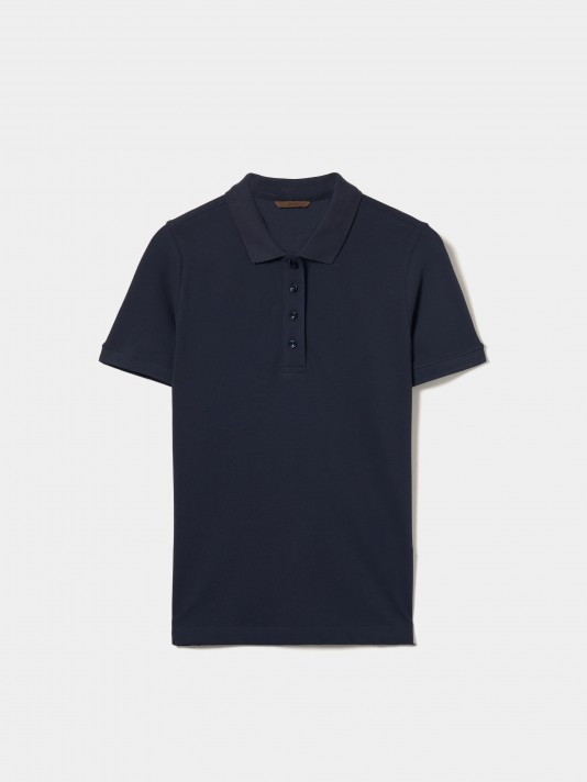 Short sleeve pique polo shirt