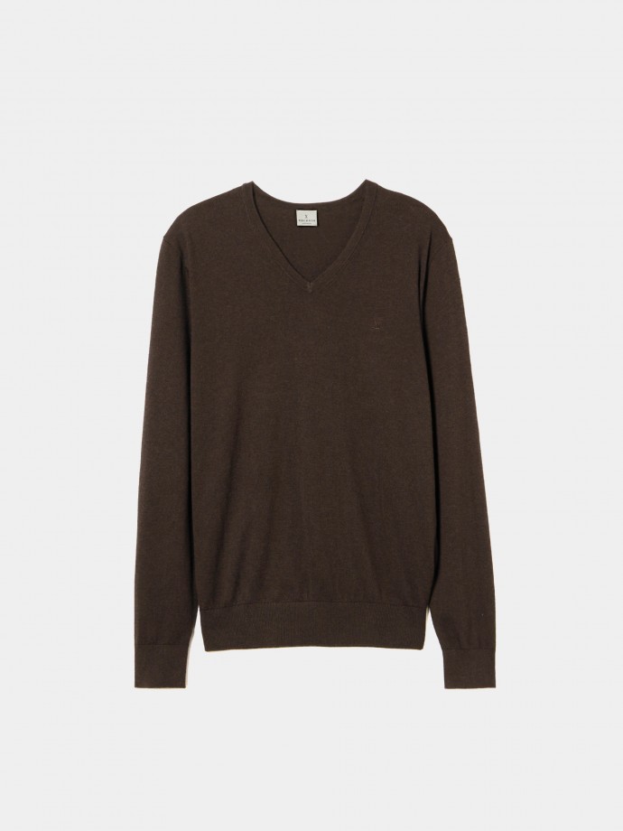 Cotton and cashmere pullover