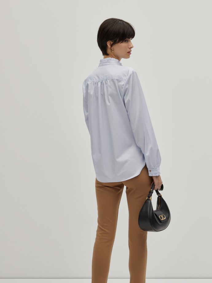 Shirt with frill