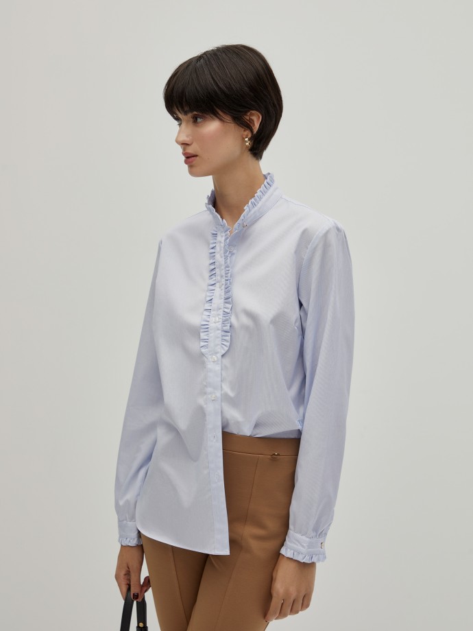 Shirt with frill