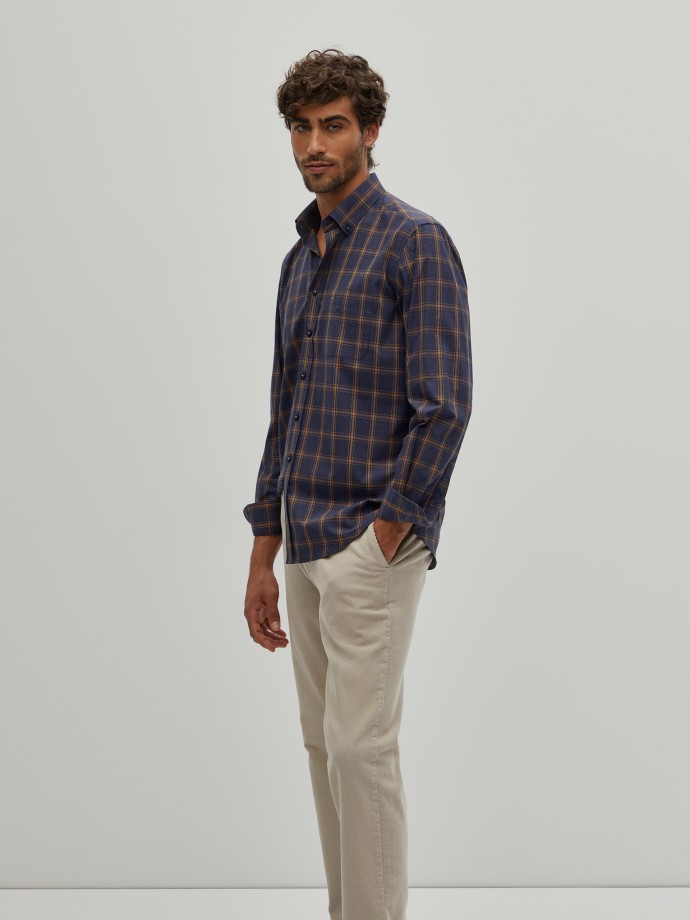 Regular fit plaid shirt