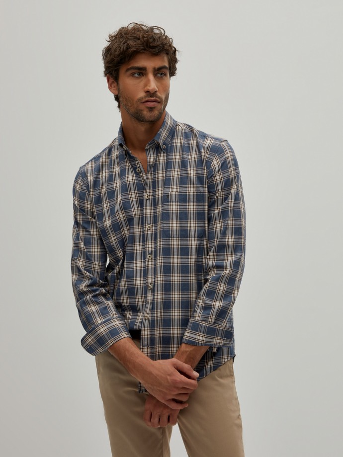 Regular fit plaid shirt