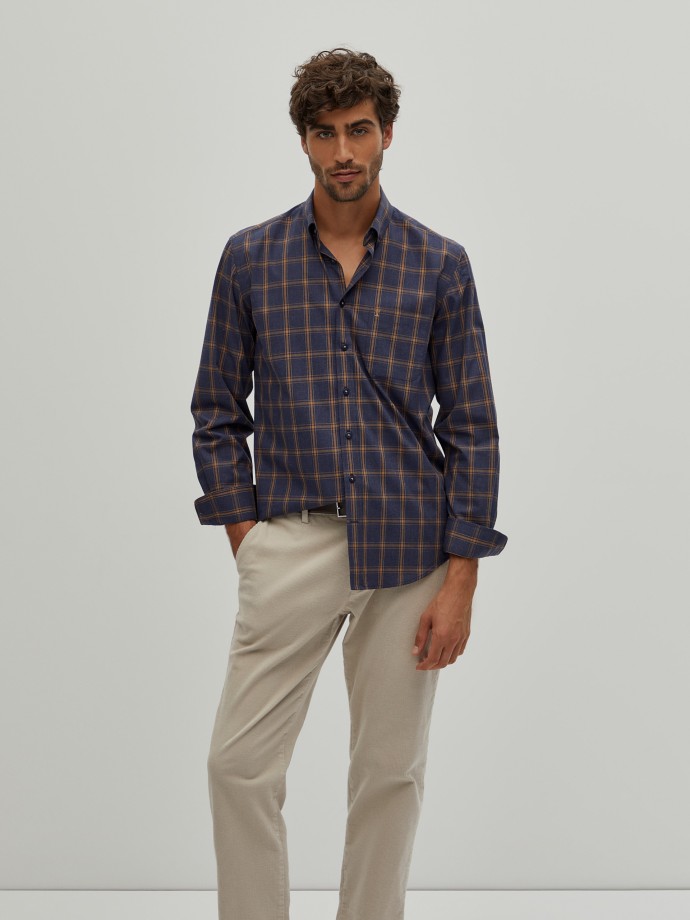 Regular fit plaid shirt