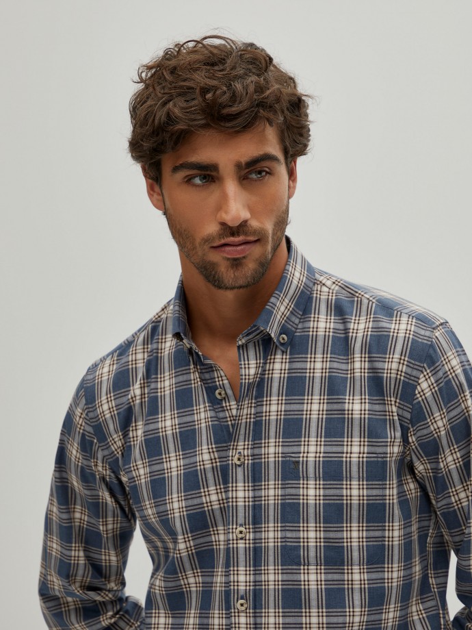 Regular fit plaid shirt