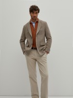 Blazer with herringbone pattern