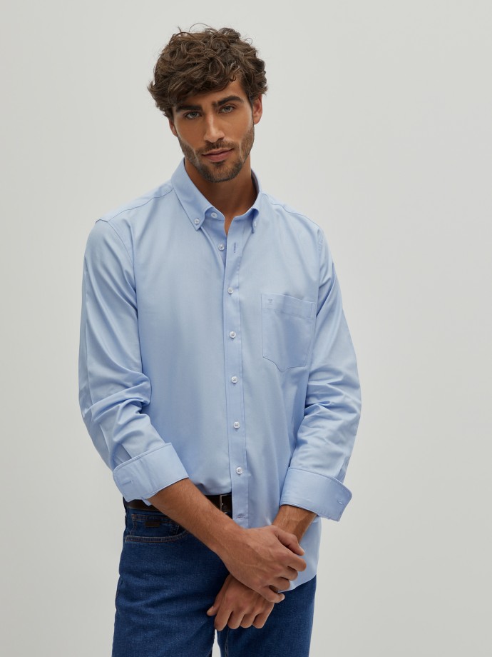 Camisa regular fit de algodn