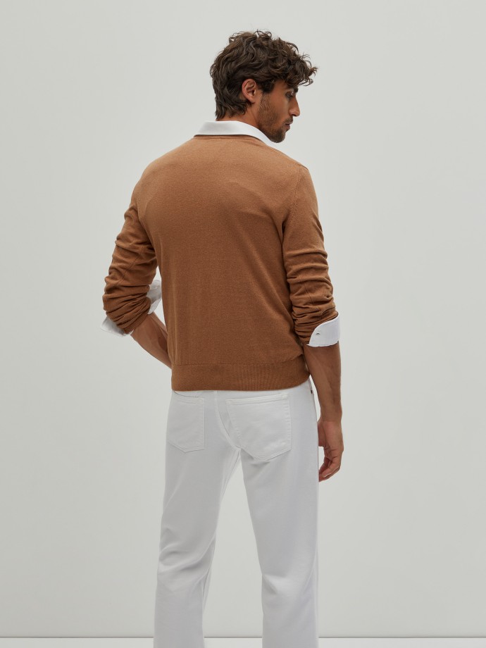 Cotton and cashmere pullover