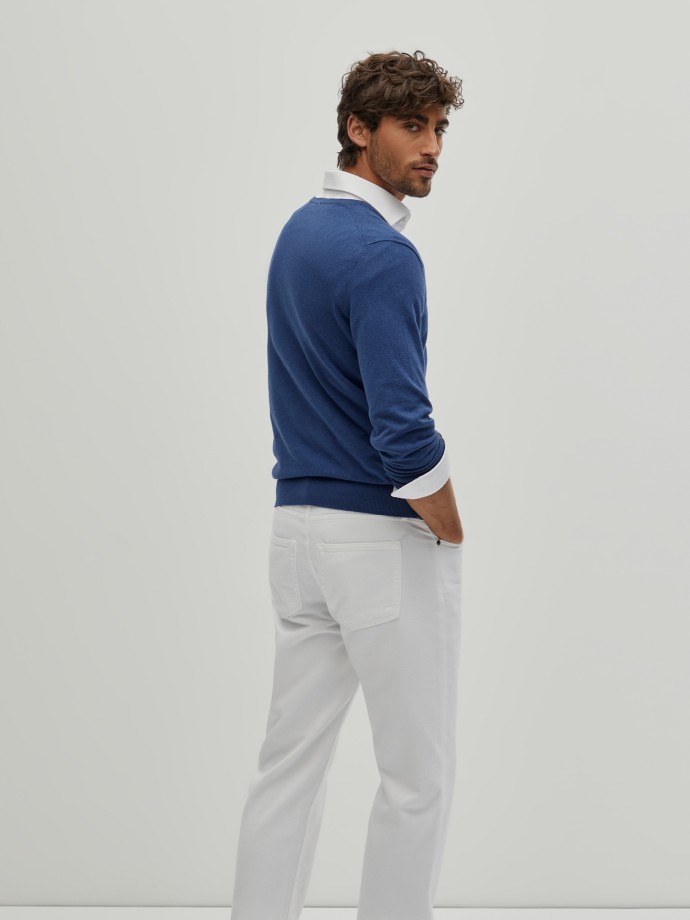 Cotton and cashmere pullover