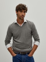 Cotton and cashmere pullover