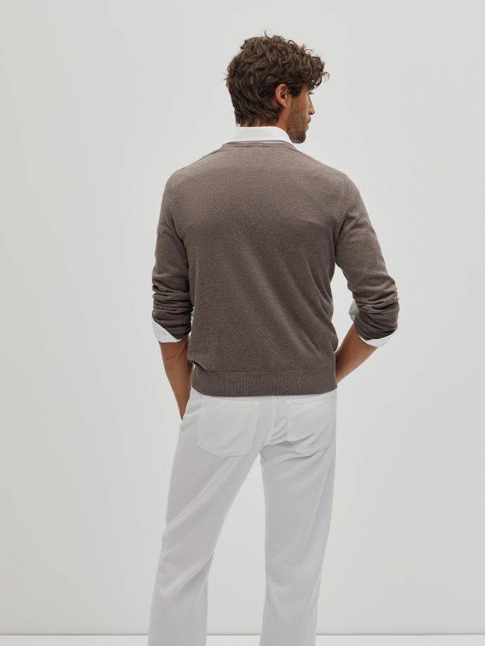 Cotton and cashmere pullover