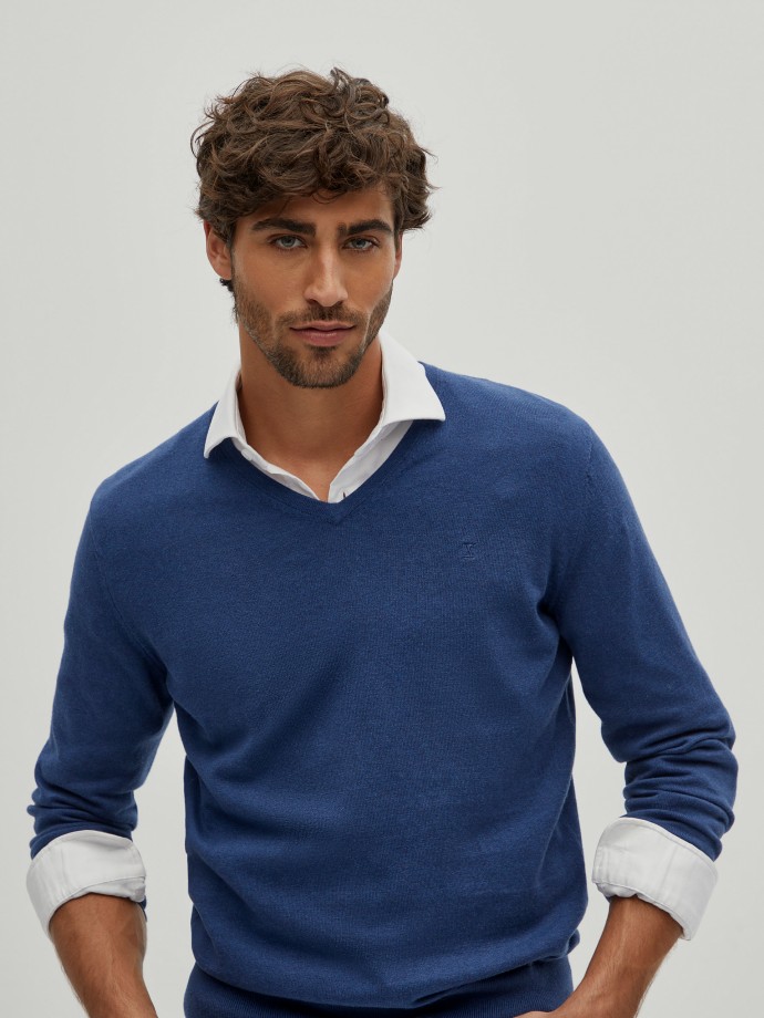 Cotton and cashmere pullover