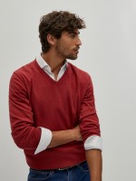 Pullover de algodo e caxemira