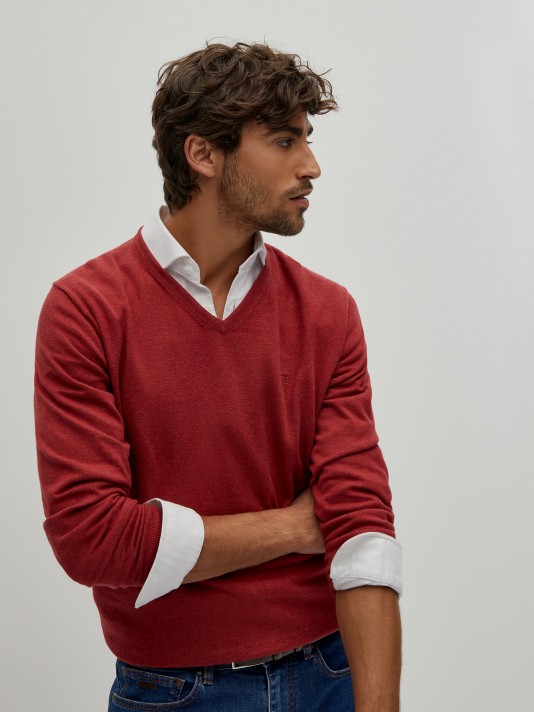 Cotton and cashmere pullover