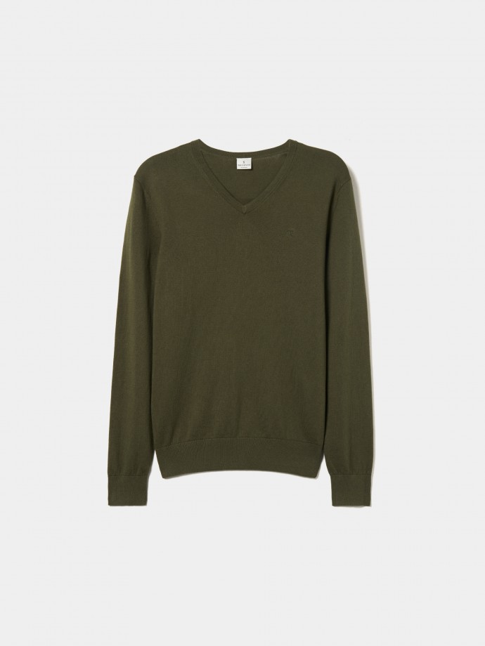 Cotton and cashmere pullover