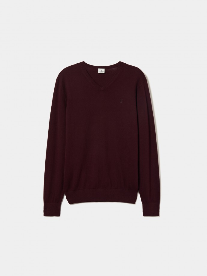 Cotton and cashmere pullover