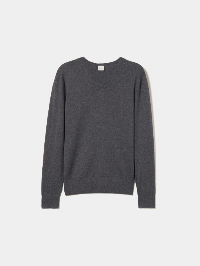 Cotton and cashmere pullover