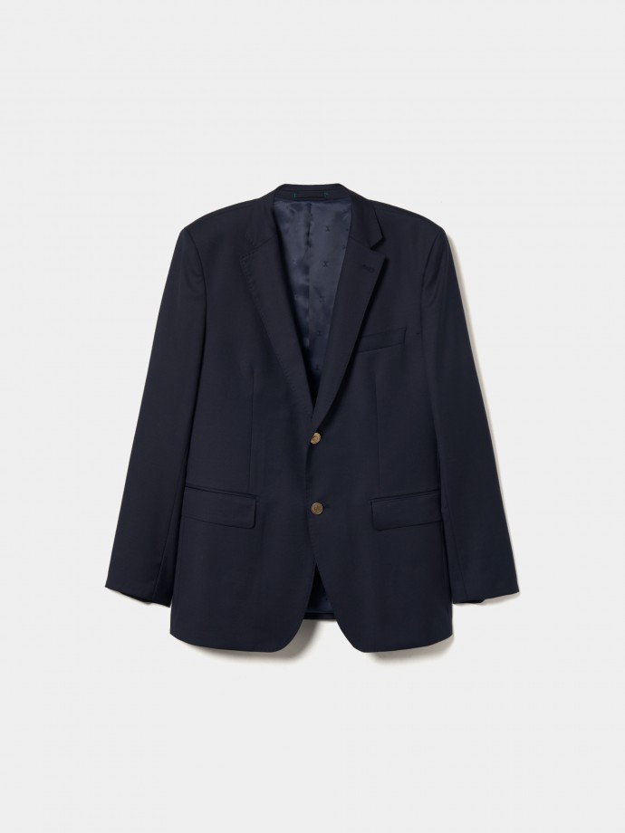 Blazer with gold buttons