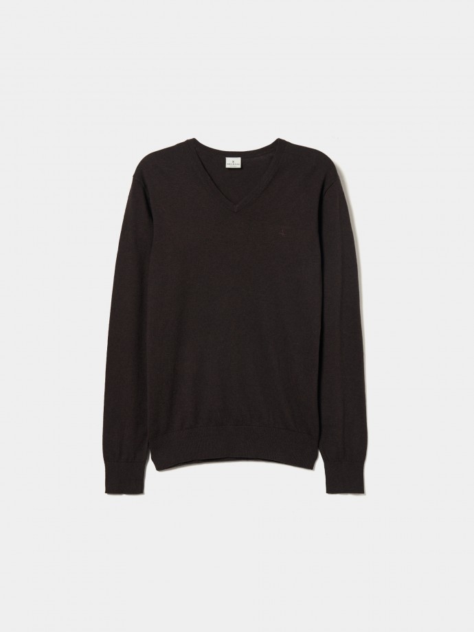 Cotton and cashmere pullover