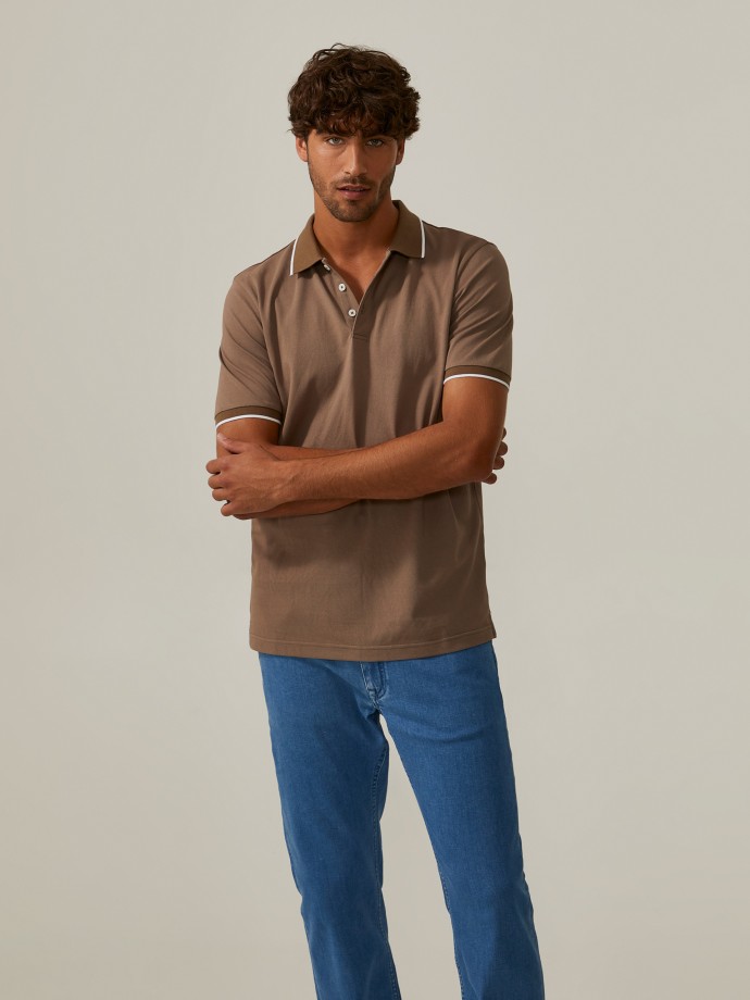 Polo in mercerized cotton