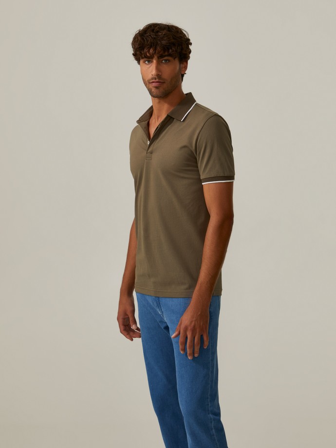 Polo in mercerized cotton