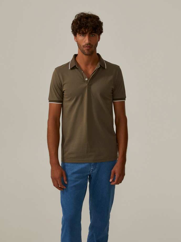 Polo in mercerized cotton