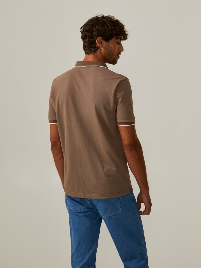 Polo in mercerized cotton