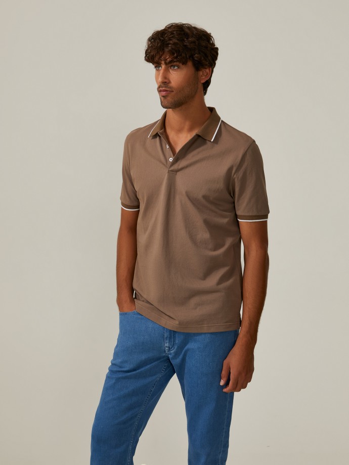 Polo in mercerized cotton