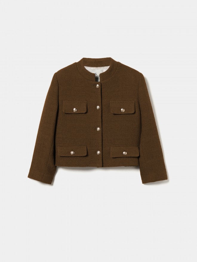Tweed fake pockets jacket Tweed fake pockets jacket