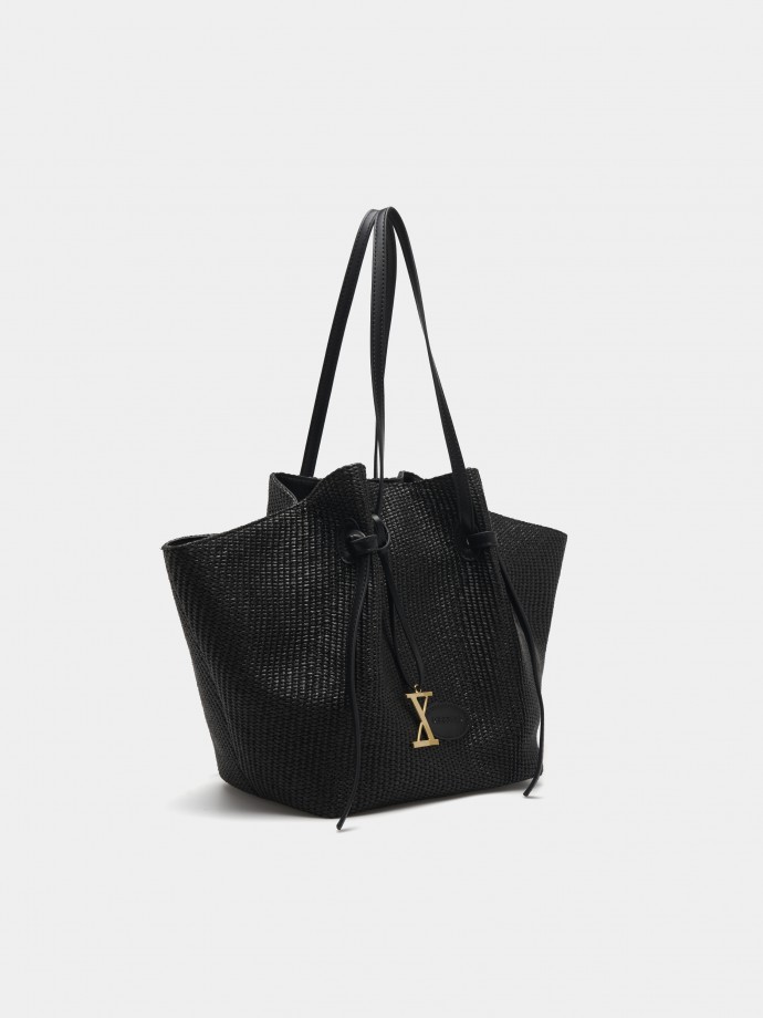 Bolso shopper de rafia