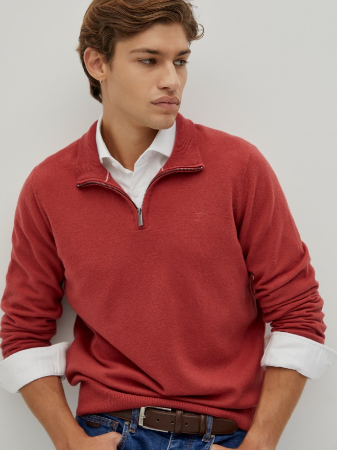 Sweater with placket Sweater with placket