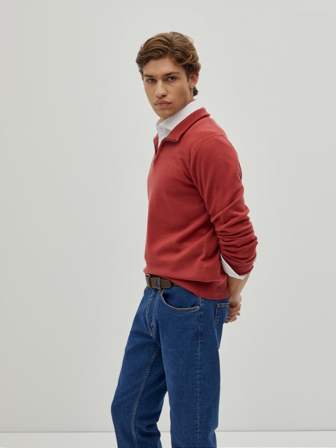 Sweater with placket Sweater with placket
