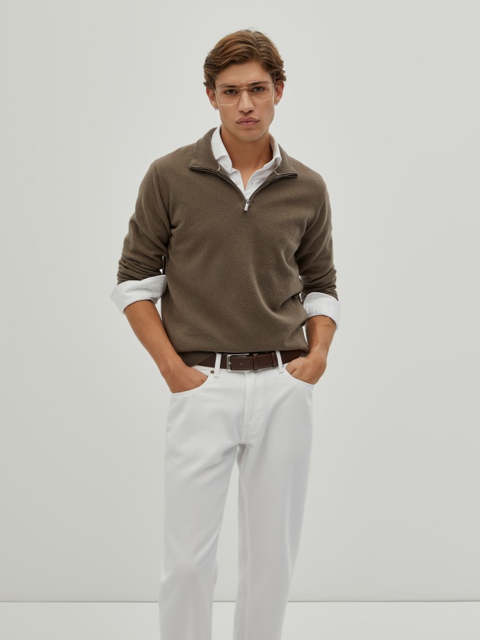 Sweater with placket