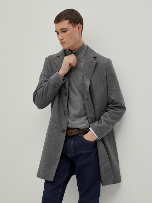 Wool blend coat