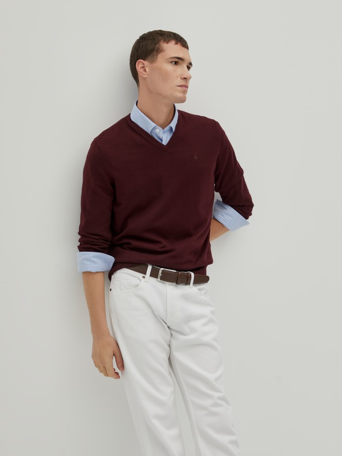 Cotton and cashmere pullover