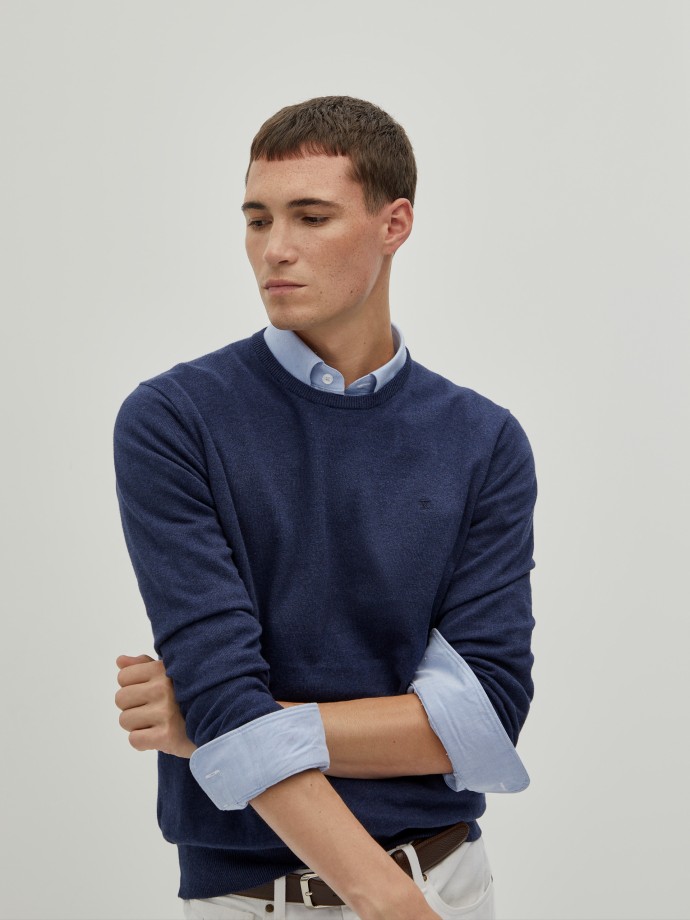 Cotton and cashmere pullover