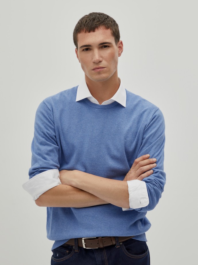 Cotton and cashmere pullover