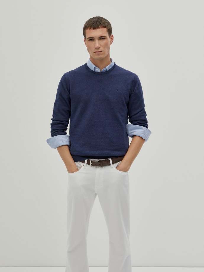 Cotton and cashmere pullover