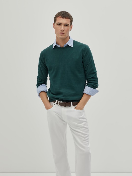 Cotton and cashmere pullover