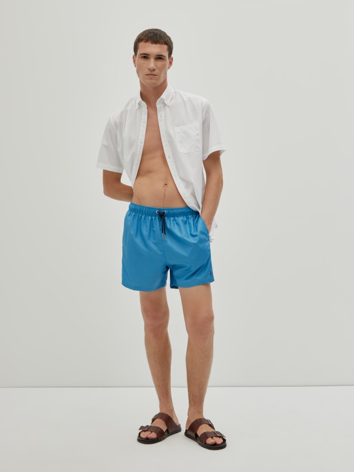 Drawstring swim shorts