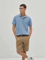 Regular fit piqu polo shirt