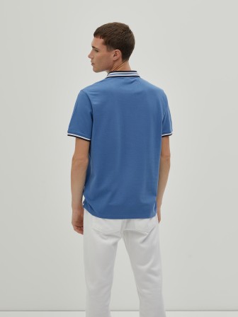 Polo piqué com riscas Polo piqué com riscas
