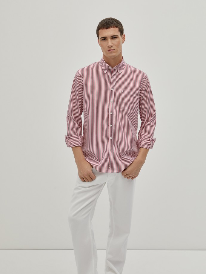 Camisa regular fit s riscas